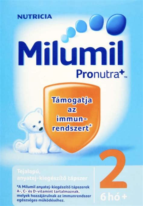 Milumil termékcsomagolás és tápanyagok