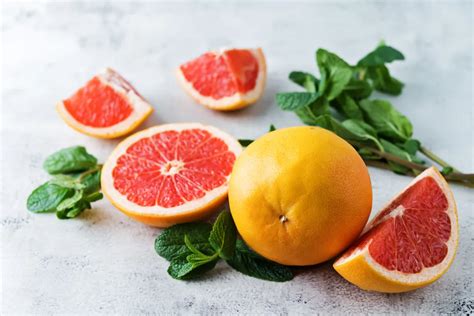 Grapefruit gyümölcs és magjai