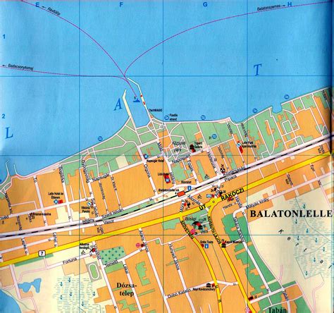 Balatonlelle térképe a bölcsőde elhelyezkedésével
