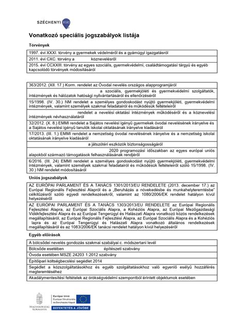 CSED-re vonatkozó jogszabályok infografikája