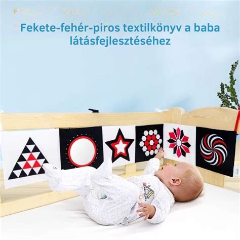 Újszülöttnek szánt puha plüss játékok és kontrasztos fejlesztő játékok