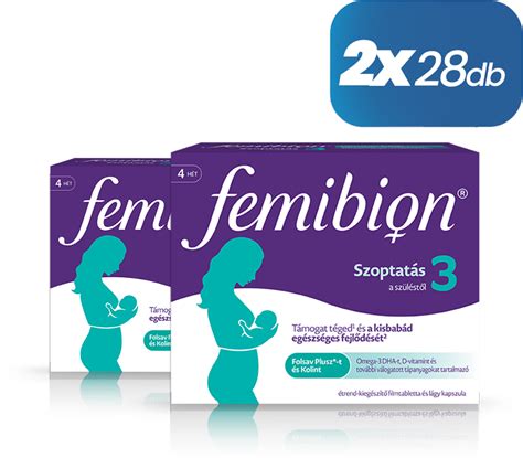 Femibion termékek egy kismama kezében