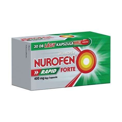 Nurofen Forte 400 mg lágy kapszula csomagolása
