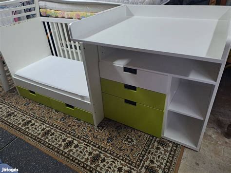 IKEA Stuva kiságy különböző kiegészítőkkel