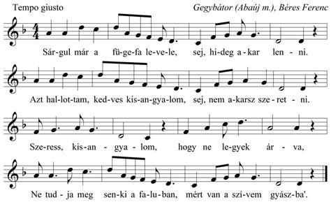 Magyar népdalok kottái