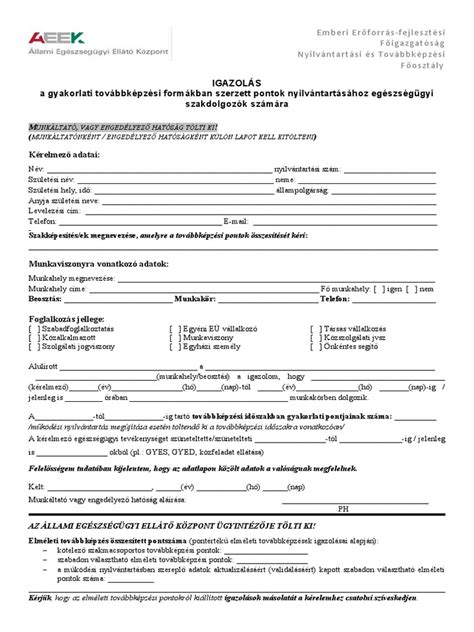 példa egészségügyi dokumentációra