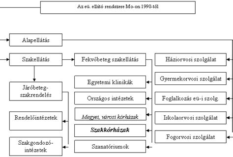 A korabeli egészségügyi ellátórendszer struktúrája