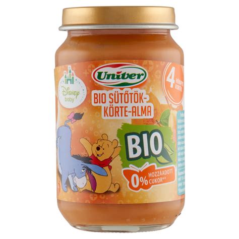 Univer bébiétel összetevők és tápanyag tartalom