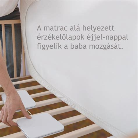 Érzékelőlapos légzésfigyelő elhelyezése a matrac alatt