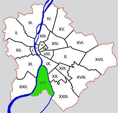 Budapest XXI. kerület térkép