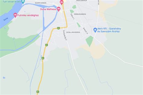 Térkép a bajai Keleti körút környékéről