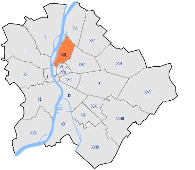 Térkép a XIII. kerület parkolóhelyeiről