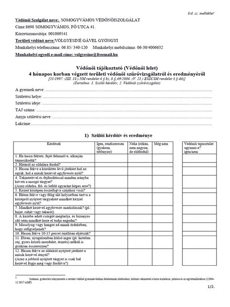 tájékoztató grafika a szűrés eredményeiről