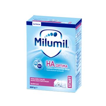 Milumil Optima tápszerek csomagolása