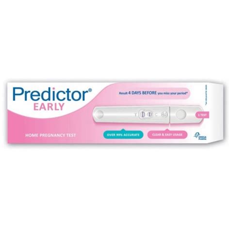 Predictor Early terhességi teszt doboza és a benne található teszt