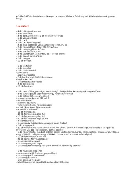 Lista a bölcsődébe szükséges holmikról