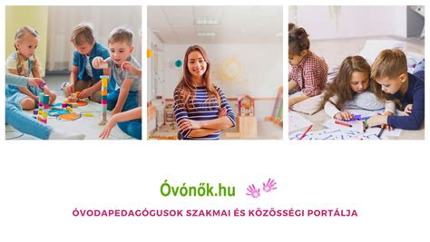 Gyermekek játszanak az óvodában, az óvónő felügyelete alatt