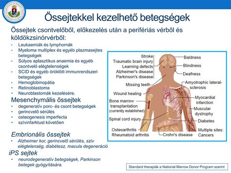 A köldökzsinórvér őssejtekkel kezelhető betegségek listája
