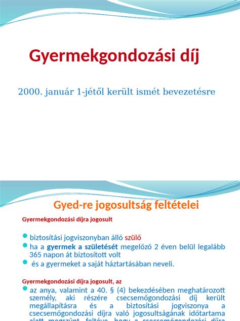 GYED igénylésének lépései