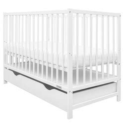 New Baby BASIC fehér gyerek kiságy fiókkal
