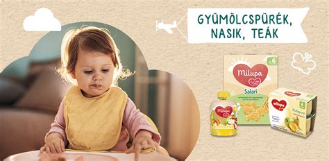 Milupa tejpépek és babagabonák választéka