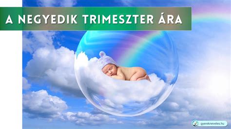 A negyedik trimeszter fogalmát és fontosságát bemutató infografika