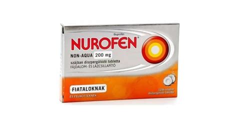 Nurofen 400 mg szájban oldódó tabletta doboza