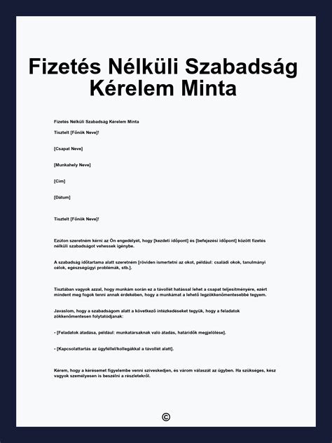 Diagram: A fizetés nélküli szabadság típusai és időtartama
