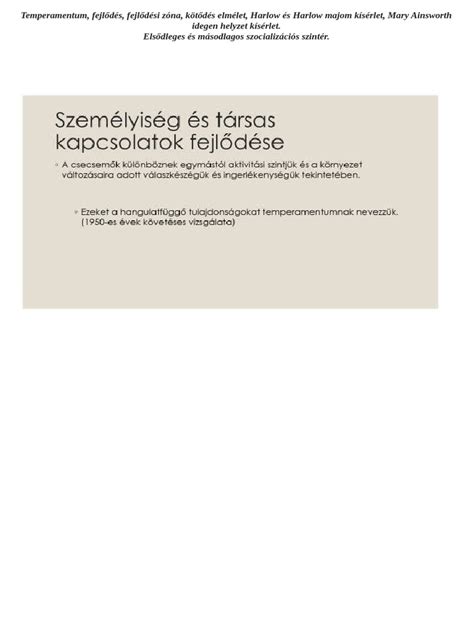 A kötődés fejlődési szakaszait bemutató infografika