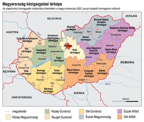 Magyarország térképe az egészségügyi képzési központokkal