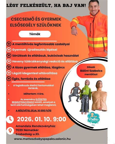 Mentőhívás és újraélesztés alapjai gyermekkorban