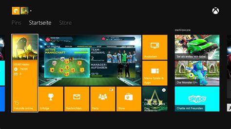 Xbox One menü alkalmazásokkal