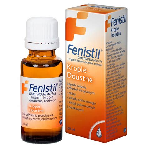 Fenistil Junior cseppek csomagolása és hatóanyag