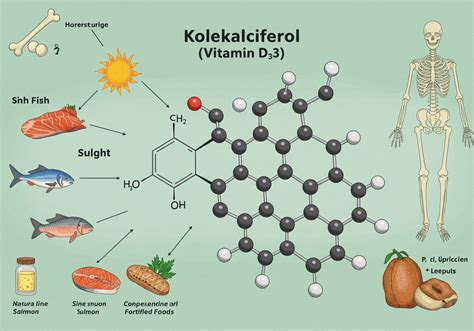 D-vitamin molekuláris szerkezete és forrásai