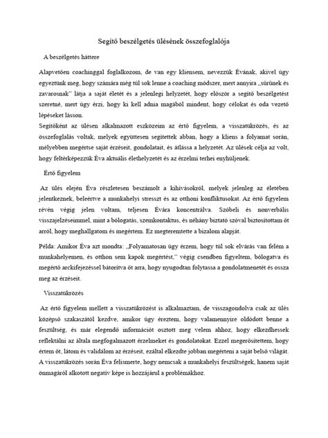 Segítő beszélgetés gyászfeldolgozó csoportban