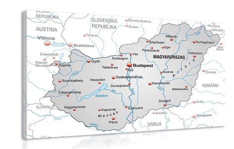 Magyarország térképe időjárási mintákkal