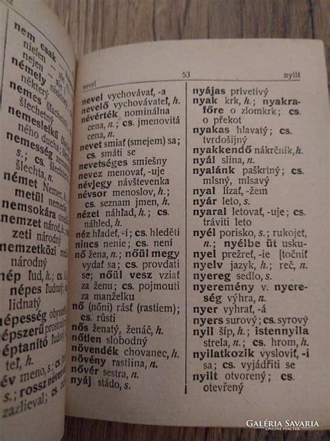 Régi szótár nyelvtani szabályokkal
