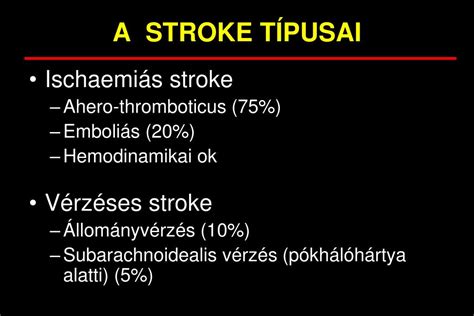 Agyi stroke típusai: iszkémiás és haemorrhagiás stroke