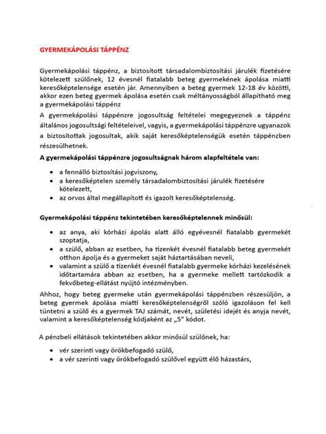 Infografika a gyermekápolási táppénz igénybevételi napjairól életkor szerint