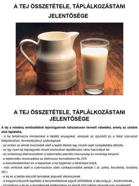 A tej összetétele a szoptatás során