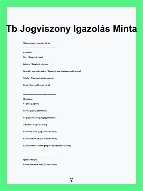 Jövedelemigazolás és TB jogviszony ábrája