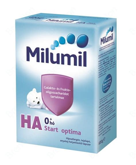 Milumil HA Start Optima doboza és egy mosolygós baba