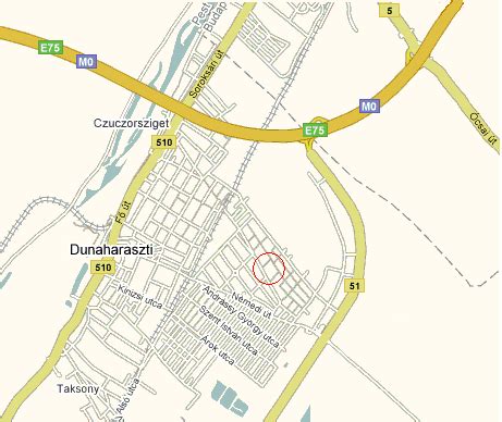Dunaharaszti térkép, rajta jelölve a bölcsődék