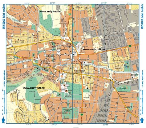 Kazincbarcika város térképe