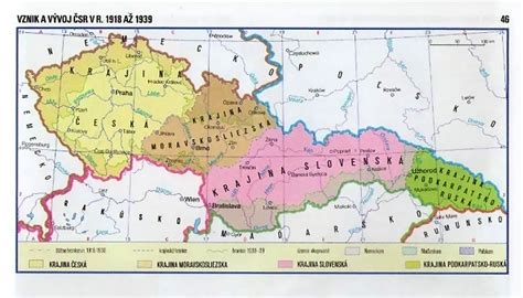 Térkép a Csehszlovákia területéről