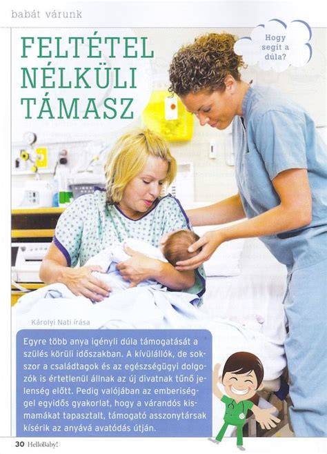 dúla segít a kismamának