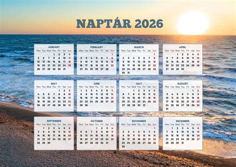 Naptár a 2026-os évi GYED, GYES, CSED utalási időpontokkal