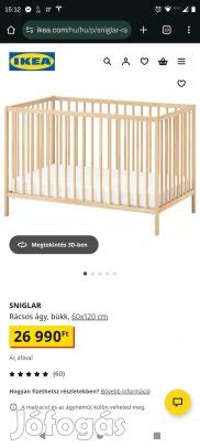 IKEA SNIGLAR gyerekágy sematikus rajza