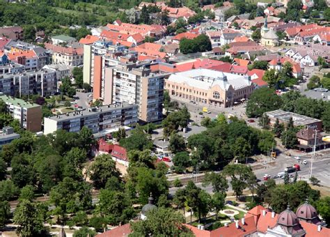 A kecskeméti városközpont látképe