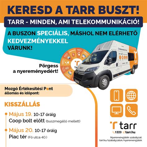 Kép egy TARR Kft. mozgó értékesítési pontról (modern kisbusz)